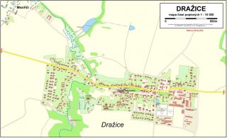 mapa obce Dražice